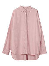 Solid Color Loose Casual Lapel Shirt